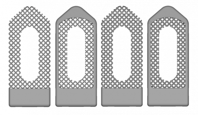 Regular Body Center Cubic (BCC): With and without surrounding frame.  Relative densities of 0.2 and 0.3.